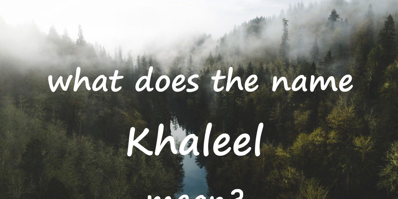 what does the name Khaleel mean